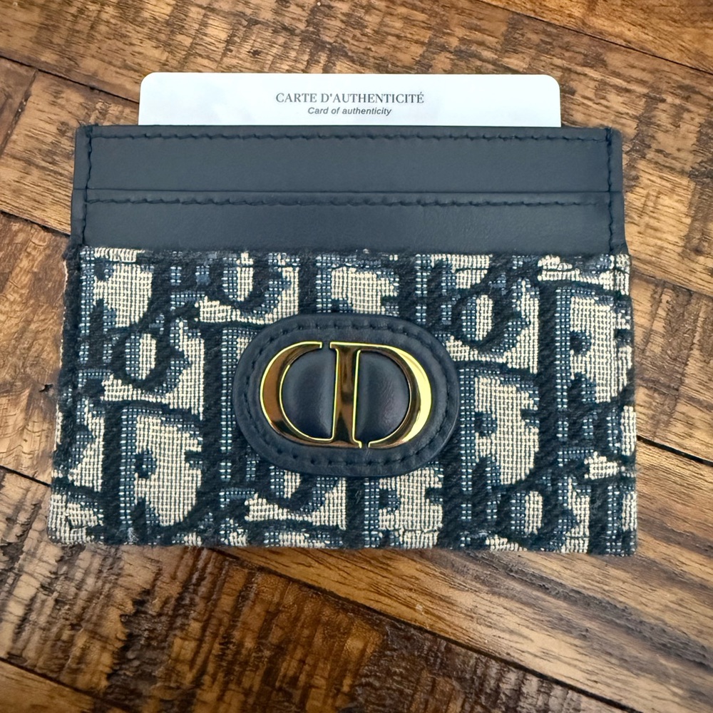 Dior Navy and Gold Card Holder - Picture 10 of 10